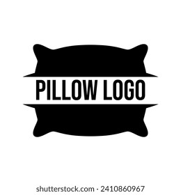 Simple Design Sleeping Pillow. Logo for Business, Interior, Furniture and Sleep Symbol.