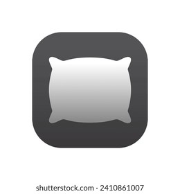 Simple Design Sleeping Pillow. Logo for Business, Interior, Furniture and Sleep Symbol.