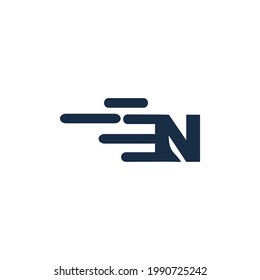 simple design speed letter 'N'