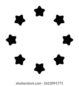 Diseño simple del borde del marco del círculo de la estrella