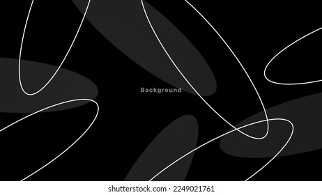 In simple design style, there are flat geometric circle shapes of dark colors with a white outline. Ready for use on web, advertisements, covers, banners, posters, and related about backgrounds.