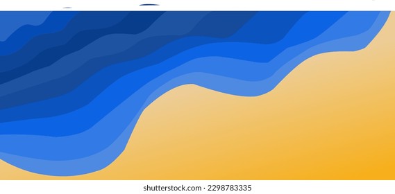 simple design of summer beach and natural scenery background template.