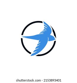 Simple Design of Swift Bird Flying, swallow icon 