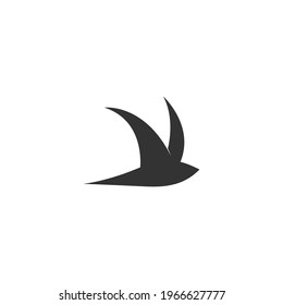Simple Design of Swift Bird logo icon template vector