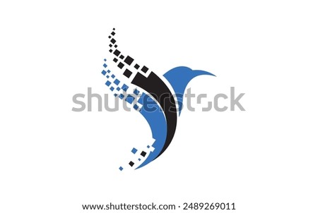 Simple Design of Swift Bird logo icon template