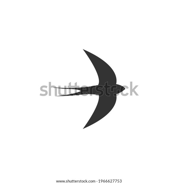 Simple\
Design of Swift Bird logo icon template\
vector