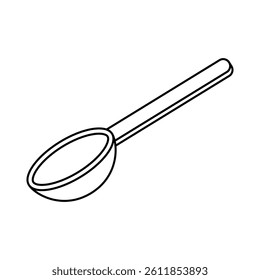 Simple design tablespoon icon. Vector.