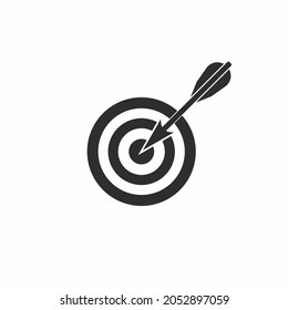 Simple design of a target icon vector. symbol for web site computer and mobile vector.