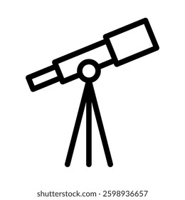 Simple design telescope icon. Vector.