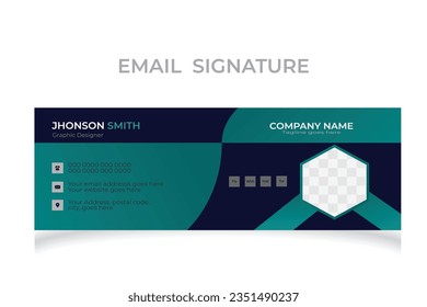 Simple design template , creative vector email signature template design	