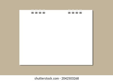 Simple design template for horizontal 2022 calendar.