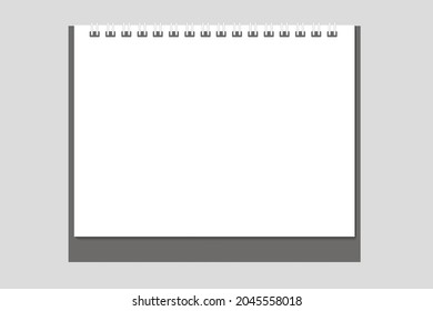 Simple design template for horizontal 2022 calendar.