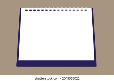 Simple design template for horizontal 2022 calendar.