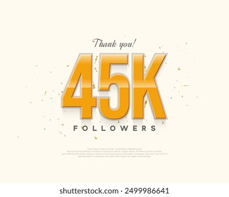 Simple design thank you 45k followers, with a light shiny design.