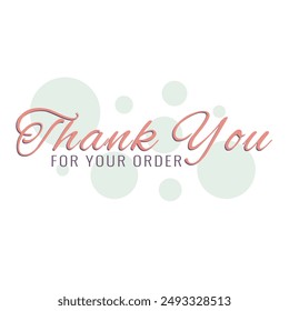 Simple Design Thank You for Your Order