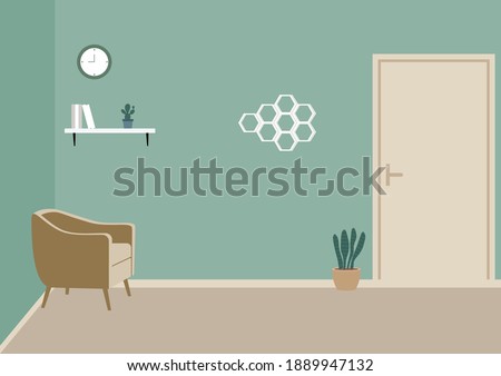 Simple design of Tosca-colored lounge and small chairs