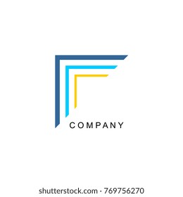 Simple design of triple colorful triangle