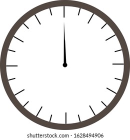 A simple design of twelve o'clock icon