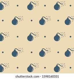 simple design two color dark blue grenade on white cream background.
