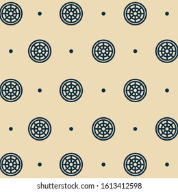 simple design two color green dicth on white cream background.