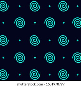 simple design two color light blue particle on dark blue background.