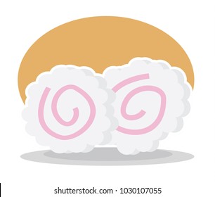 simple design of two naruto ramen japanese food with circle background svg