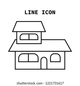 Simple design vector of home related line icons