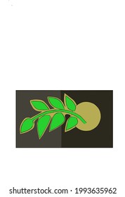 Simple design vector illustration of abstract plant seeds in pots on a black background, suitable for use as logo designs, icons, and backgrounds
