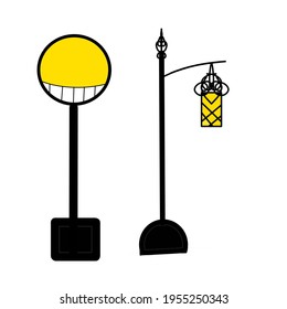 
diseño simple ilustración vectorial de luces de jardín iluminadas