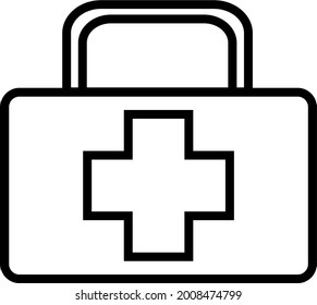 einfache Design-Vektorgrafik-Medizin-Box