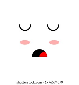 simple design very sad facial expressions