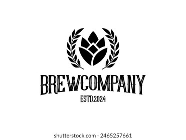 Logotipo de la cervecería de Antiguas de diseño simple