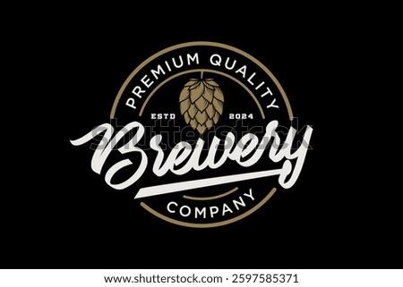 Simple design Vintage brewery logo