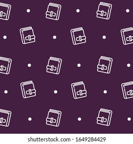 Simple design wallet with two color white and purple