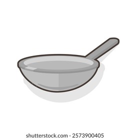 Simple Design of Wok Kitchenware Vector Illustration