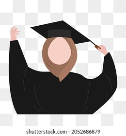 Simple design woman graduation vector illustration