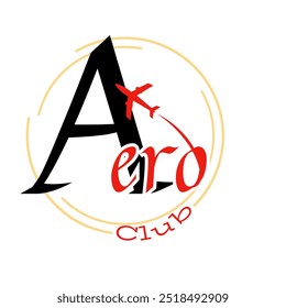 simple design with the words Aero club for t-shirt, banner or poster design