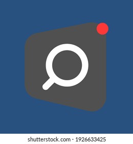 a simple designed magnifying glass icon for the search app icon tool
