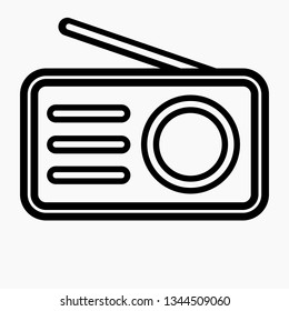 Simple Designer Radio Vector Icon.