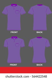 Simple design,T-shirt with pocket. colored Purple