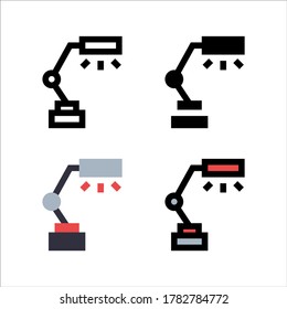 simple desk lamp icon design in line, solid, flat and filled lined style for home office icon, website, app and ui design. vector  table light illustration in colorful style color on white background.