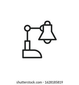 Simple desk lamp line icon. Stroke pictogram. Vector illustration isolated on a white background. Premium quality symbol. Vector sign for mobile app and web sites.