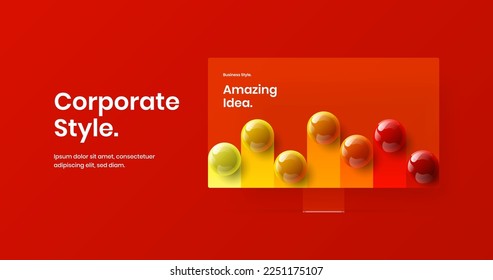 Simple desktop mockup banner layout. Isolated website vector design illustration.