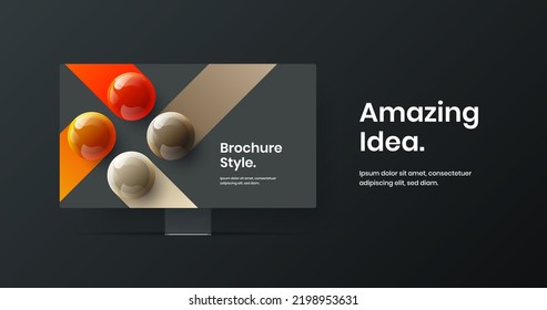 Diseño sencillo de página de inicio de simulación de escritorio. Diseño vectorial de banner web aislado.