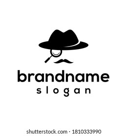 Simple detective logo design vector
