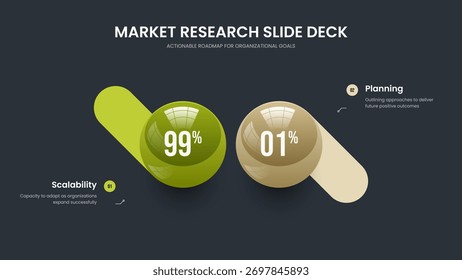 Simple Development Two Element Chart Slideshow Layout. Financial Launch Presentation Design Vector Illustration. Advertising Briefing 2 Step Diagram Frame Template.