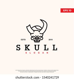 simple devil skull logo. modern icon template design