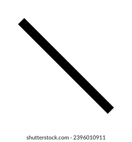 Simple diagonal line icon. Vector.