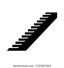 Einfache Diagonaltreppe Silhouette für Aufstieg Fortschritt und Karriere Erfolg