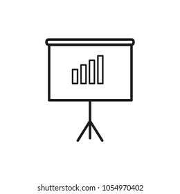 simple diagram chart icon in trendy flat style 